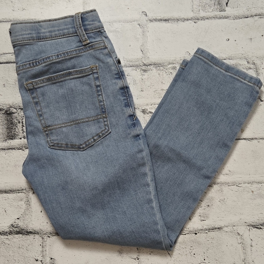 Cat and Jack Boys Skinny Jeans Light Wash Denim Size 10 Distressed